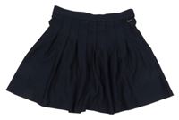 Tmavomodrá skladaná sukňa ZARA
