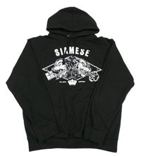 Čierna mikina so lvi a kapucňou Just Hoods