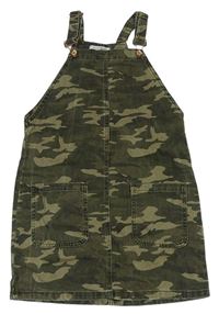 Khaki army rifľové na traké šaty Denim Co.