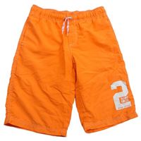 Neónově oranžové plážové kraťasy s číslom C&A