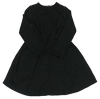 Čierne trblietavé šaty s 3D vzorom Primark