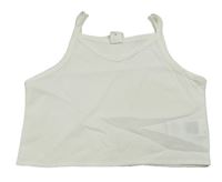 Biely crop top Shein