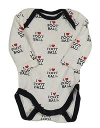 Bílé body s nápisy a černým lemem  C&A