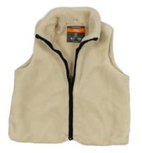 Světlebéžová chlupatá podšitá vesta Primark