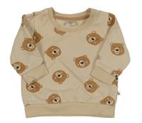 Béžová mikina s medvedíkmi