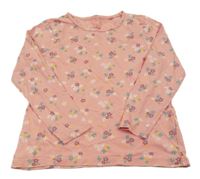 Ružové kvetované tričko Lupilu