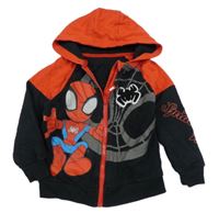 Černo-červená propínací mikina se Spidermanem a kapucí George
