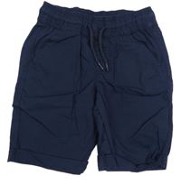 Tmavomodré plátenné kraťasy Lupilu