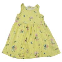 Žlté kvetované bavlnené šaty H&M