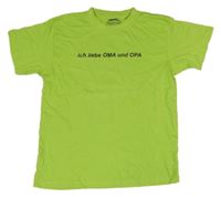 Zelené tričko s nápisom Slazenger