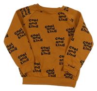 Hrdzavá mikina s nápismi F&F