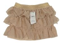 Nové - béžová trblietavá vrstvená sukňa Pep&Co