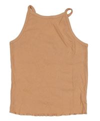 Broskvový rebrovaný crop top George