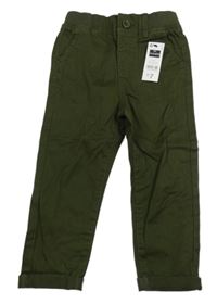 Nové - khaki plátenné chino nohavice St. Bernard