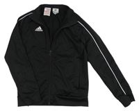Černá propínací sportovní mikina s logem Adidas