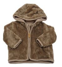 Béžová chlpatá mikina s kapucňou F&F