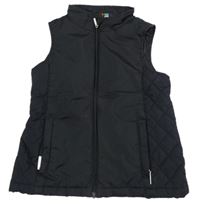 Čierna šušťáková zateplená vesta Tchibo