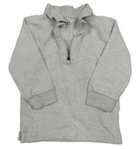 Sivá vzorovaná mikina s golierikom Next