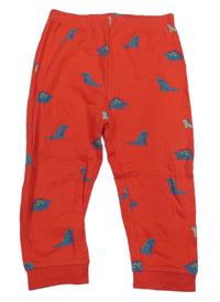 Červené pyžamové kalhoty s dinosaury George 