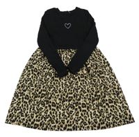 Černo-béžové šaty s kamínky George 