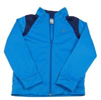 Azurová funkčná športová prepínaci mikina s logom Decathlon