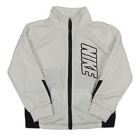 Bílo-černá propínací sportovní mikina s logem Nike