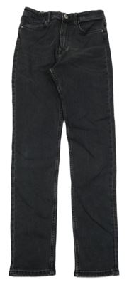 Tmavosivé teplákové skinny fit rifle H&M