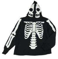 Černá mikina s kapucí - kostra H&M