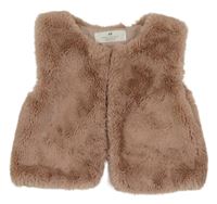 Staroružová kožušinová podšitá vesta H&M