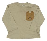 Béžové triko s pejskem H&M