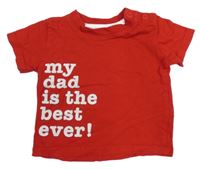 Červené tričko s nápisem Primark