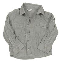 Šedo-bílá pruhovaná košile 