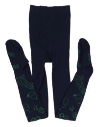 Tmavomodré punčocháče se skaty 