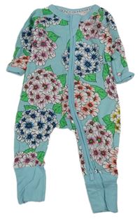 Světlemodrý overal s květy Bonds