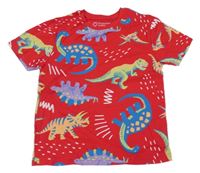 Červené tričko s dinosaurami Primark