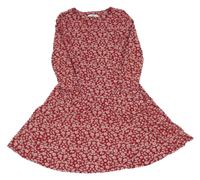 Červené kvetované šaty M&S