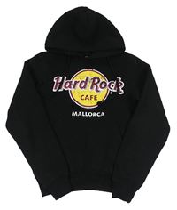 Čierna mikina s logom a vreckom a kapucňou Hard Rock Cafe