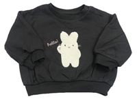 Tmavosivá oversize mikina so zajačikom zn. M&S