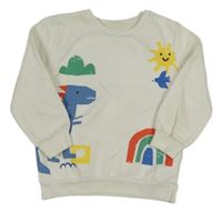 Biela mikina s dinosaurom a slniečkom George