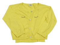 Žltý prepínaci crop sveter s řasami