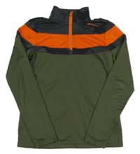 Khaki-tmvooranžovo-army thermo mikinotriko s logom BRUNOTTI