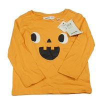 Nové - oranžové triko - tekvica sinsay