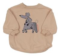 Pudrová oversize mikina s pudlíkem Next