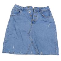 Modrá rifľová sukňa s vyšúchaním Denim Co.