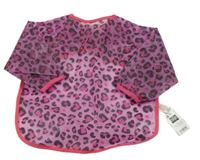 Nové - fialovo-černo-tmavorůžovo-křiklavě růžová vzorovaná zástěra/bryndák St. Bernard