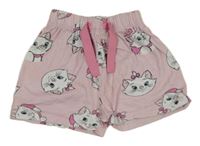 Svetloružové kraťasy s kočičkami Marií PRIMARK