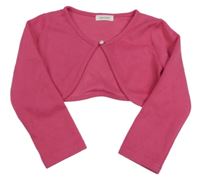 Tmavorůžové propínací svetrové bolérko