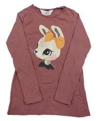 Kakaové tričko so zvieratkom H&M