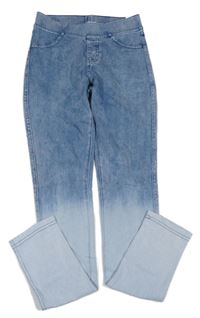 Modro-světlemodré džegíny H&M
