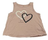 Ružový top so srdiečkami zn. H&M